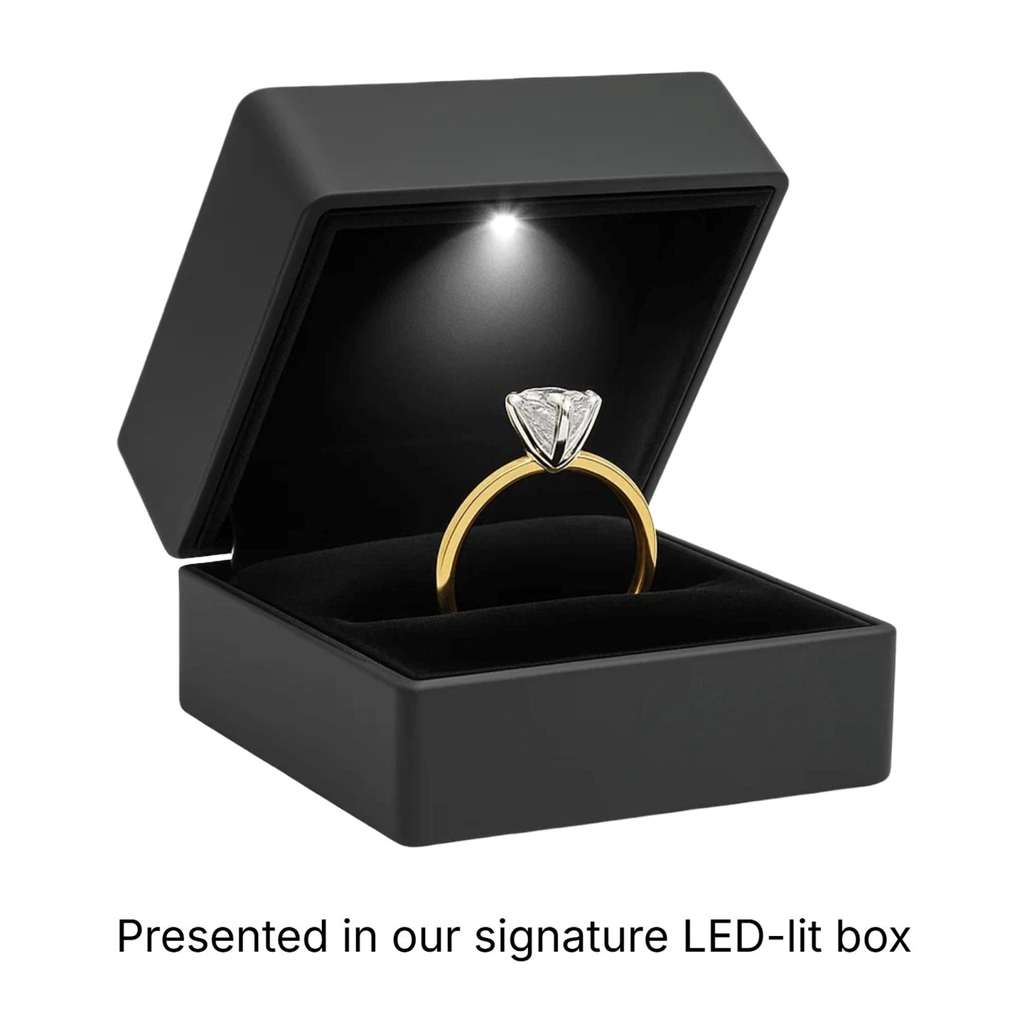 1.50Ct Cushion Lab Grown IGI G/VS1 Diamond Ring in 10K Yellow Gold