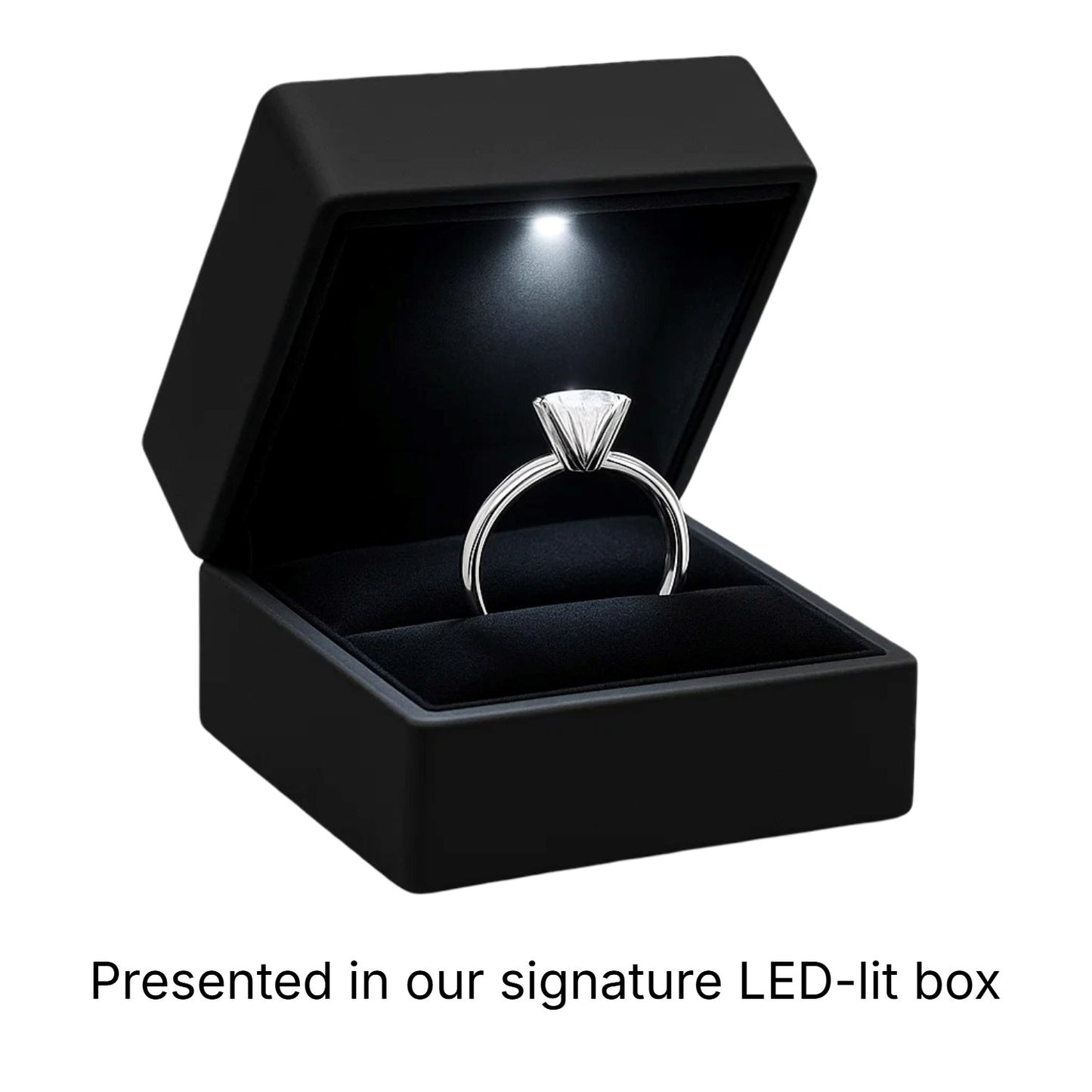 1 1/2 Carat Cushion Lab Grown IGI G/VS1 Diamond Solitaire Ring in 10K White Gold