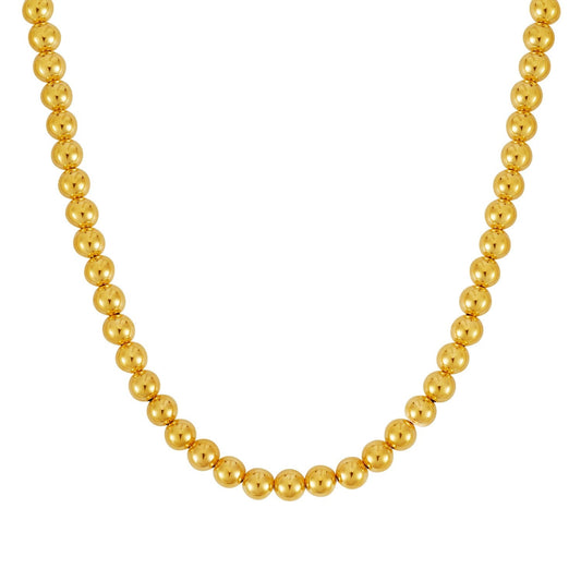 14k Yellow Gold Bead Chain (8mm) - FTH DIAMOND